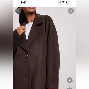 NA-KD Wool blend brown oversized coat